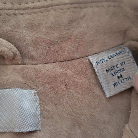 Vintage Suede Jacket By i.e. • Camel Brown • Tagged Medium - Picture 6 of 8